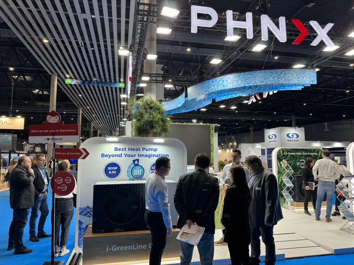 PHNIX Shines Bright: Pool Heat Pump Innovations Take Center Stage in Barcelona