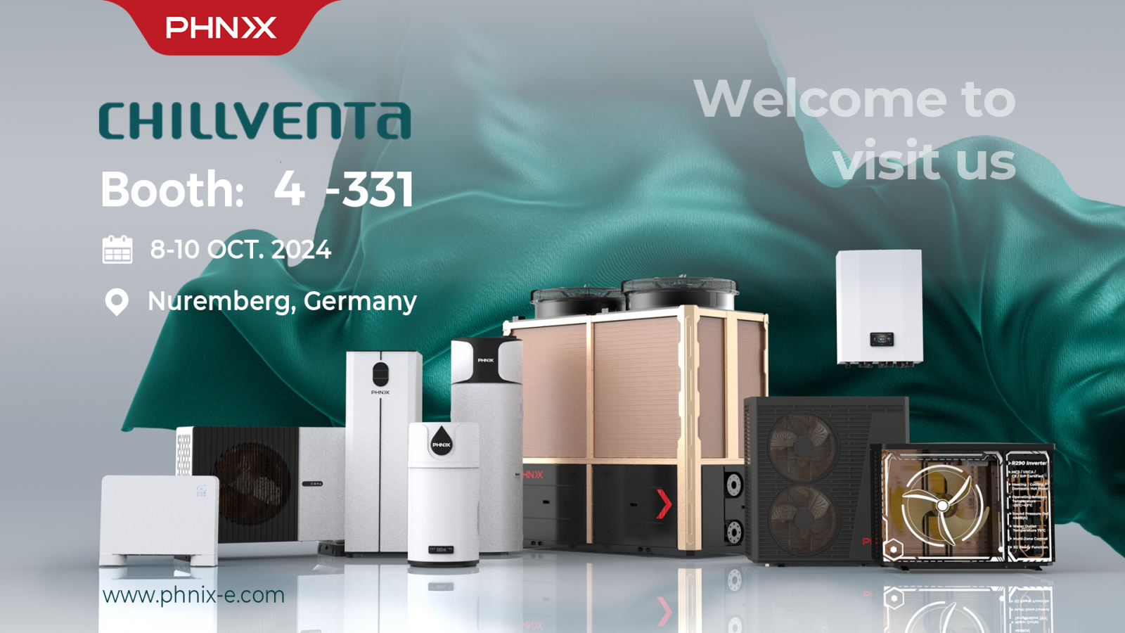 PHNIX Presents Advanced Heat Pump Technology at Chillventa 2024, Highlighting Innovation and Green Technology